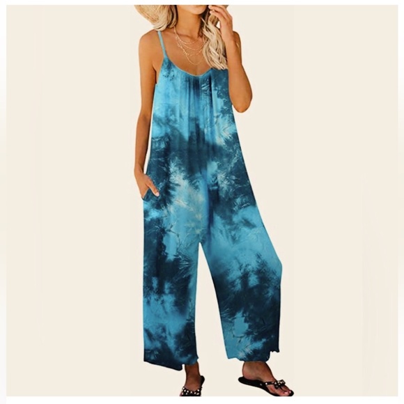 Pants - Sleeveless Tie-dye jumpsuit, EUC
